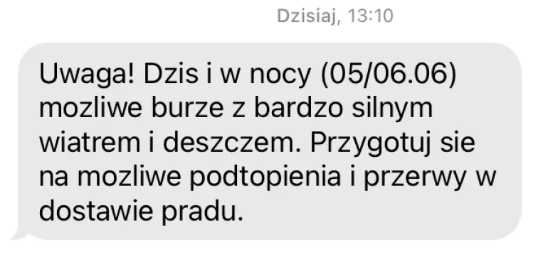 Alert RCB z czwartku 5 czerwca